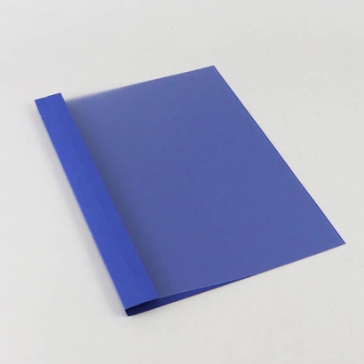 Chemise à œillets A4, carton lin, 65 feuilles, bleu | 6 mm