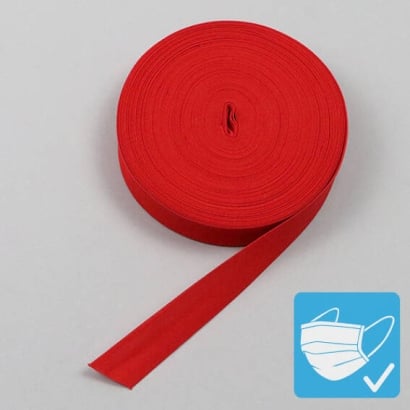 Schrägband, Polyester, 20 mm (Rolle mit 25 m) rot