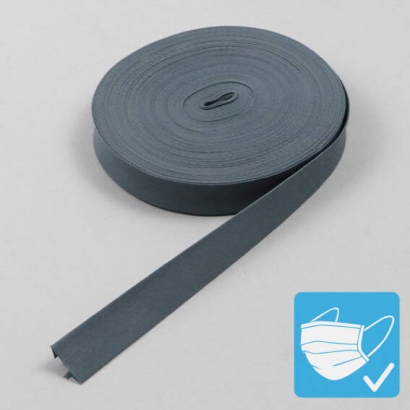 Schrägband, Polyester, 20 mm (Rolle mit 25 m) dunkelgrau