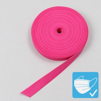 Schrägband, Polyester, 20 mm (Rolle mit 25 m) pink