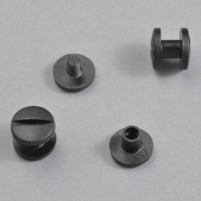 Kunststoffbuchschrauben, 6 mm | schwarz