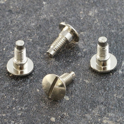 Schlitzschrauben für Buchschrauben, 7 mm, mit 3 mm Verlängerung, vernickelt 