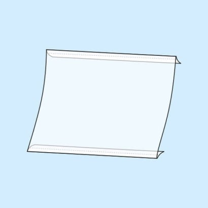 Pochettes en C avec bandes adhésives A6 format paysage