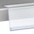 Scannerschiene HE, selbstklebend, 15° Lesewinkel 39 mm | 1000 mm | transparent  | zum Kleben (Standardklebeband)  | Kleber unten 