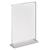 Présentoir de table magnétique en T avec base transparente mate A4 - 210 x 297 mm  | portrait 