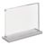 Présentoir de table magnétique en T avec base transparente mate A5 - 210 x 148 mm  | paysage 