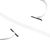 Elastique plat avec 2 ferrets métalliques blanc  | 230 mm
