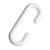 Crochet C, longueur de 38 mm, plastique blanc blanc 