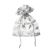 Sachets organza Noël 100 x 130 mm | Flocon de neige/cristal de glace