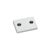 Gummierte Magnete, rechteckig, mit Innengewinde weiß | 2x M4x4,5 mm | 14,9 kg