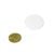 Pastilles métalliques blanches, adhésives 30 mm