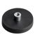 Gummierte Magnete mit Gewindebuchse 31 mm | schwarz | M4