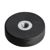 Gummierte Magnete mit Innengewinde schwarz  | 22 mm