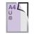 Magnetrahmen A4, selbstklebend randklebend (best price) | silber