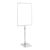 Plakatrahmen mit Standfuß und Halterung (Set) A3 Aluminiumstange verstellbar von 350 - 550 mm | transparent | Standfläche: grau