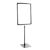 Plakatrahmen mit Standfuß und Halterung (Set) A3 Aluminiumstange verstellbar von 350 - 550 mm | schwarz | Standfläche: schwarz