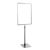 Plakatrahmen mit Standfuß und Halterung (Set) A3 Aluminiumstange verstellbar von 350 - 550 mm | grau | Standfläche: schwarz