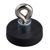 Gummierte Magnete mit Öse 22 mm | schwarz