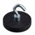 Gummierte Magnete mit Haken 31 mm | schwarz