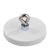 Gummierte Magnete mit Öse 43 mm | weiß