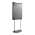 Présentoir sur pied double face A1, base ovale noir 