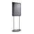 Présentoir sur pied double face B2, base ovale noir 