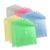 Dokumententaschen A4, abheftbar, farbig sortiert 10 Stück blau, grün, gelb, transparent, rosa