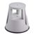 Rollhocker Kunststoff, 2 Stufen grau
