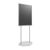 Présentoir sur pied double face A1, base ovale argent 