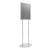 Présentoir sur pied  double face A2, base ovale argent 