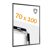 Cadre clic-clac ignifuge 70 x 100 avec certificat de classement au feu B-s1, d0 avec film de protection en PET  | noir 