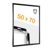 Cadre clic-clac ignifuge 50 x 70 avec certificat de classement au feu B-s1, d0 avec film de protection en PET  | noir 