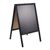Stop-trottoir en bois WOOD-STOP Lite L, tableau 53 x 80 noir 