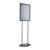 Présentoir sur pied  double face A2, base ovale noir 