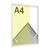 Cadre photo en aluminium, styrène transparent A4 21 x 29,7 cm  | argent  | mat 