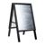 Stop-trottoir SOLID-STOP A3 pour l'extérieur, profil de 25 mm, coins en onglet format vertical  | noir 
