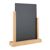 Porte-menu en bois avec ardoise A4  | Chêne|noir 