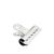 Briefklemmer mit Federclip, Metall 54 x 44 mm 