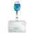 Ausweishüllen Hartplastik mit ausziehbarem Schlüsselanhänger blau | Schieber 